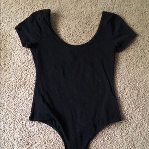 black tee bodysuit